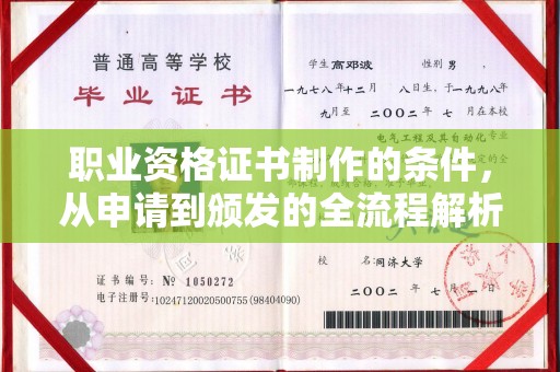 旗山职业资格证书制作的条件，从申请到颁发的全流程解析